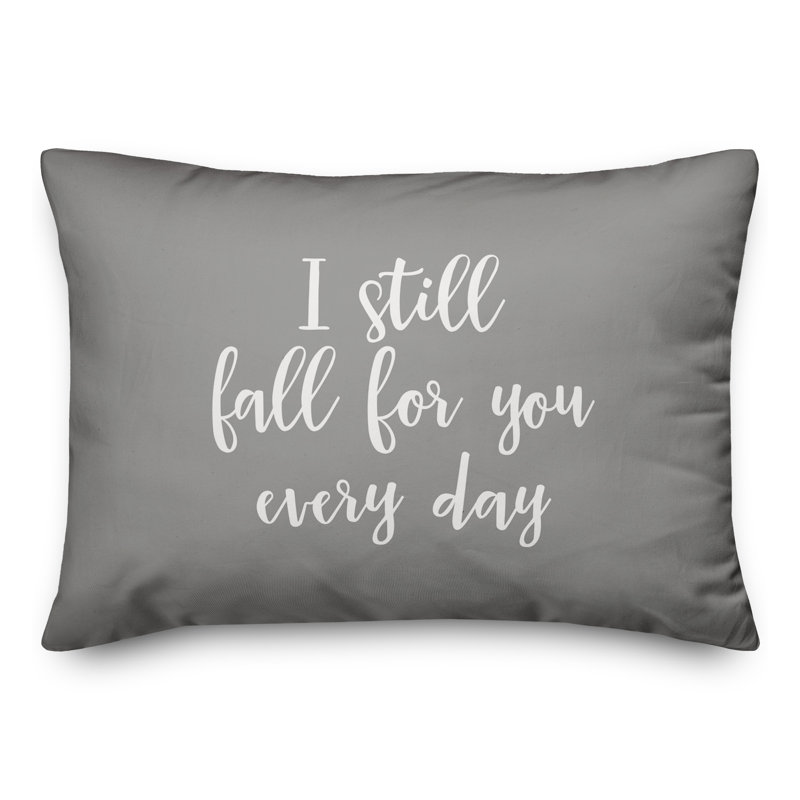  Coussin décoratif I Still Fall For You Every Day, Gris