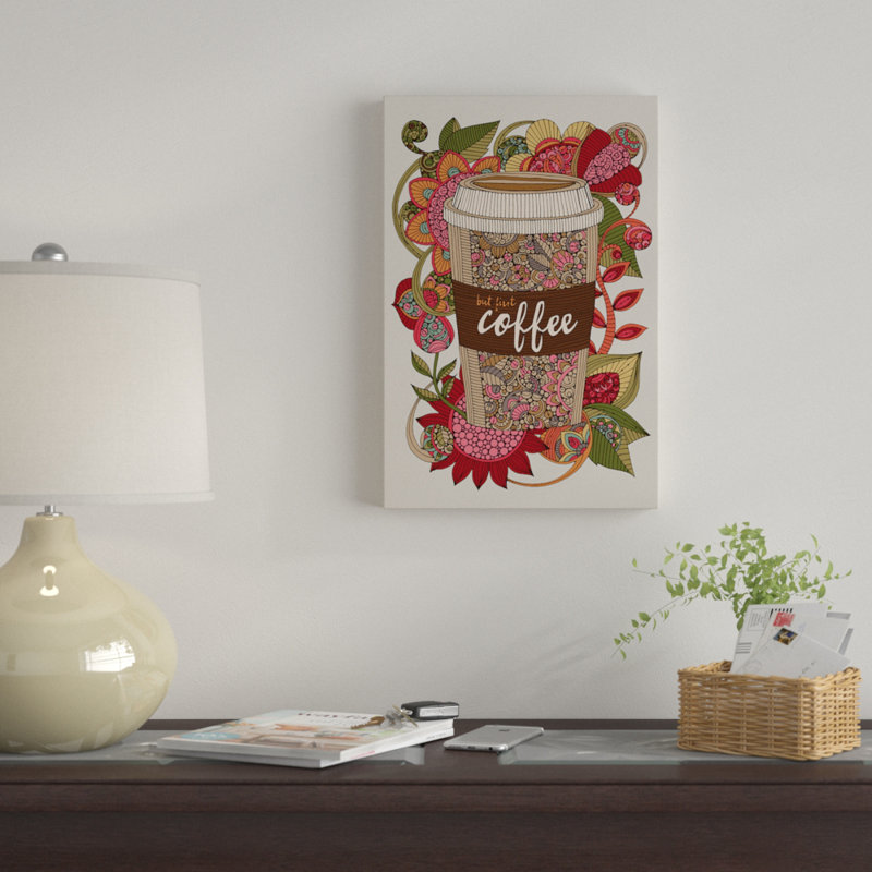 But But Coffee par Valentina Harper - reproduction d'art graphique sur toile, H 18 po x l 12 po x P 1,5 po, Toile tendue