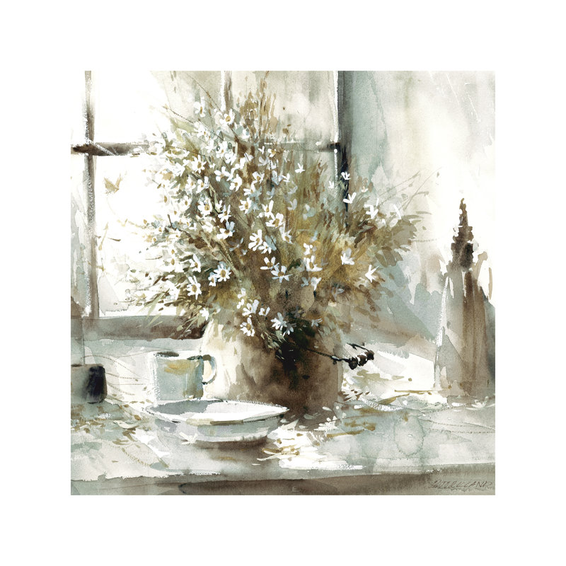 Daisy Still Life by George Bjorkland - Wrapped Canvas Painting