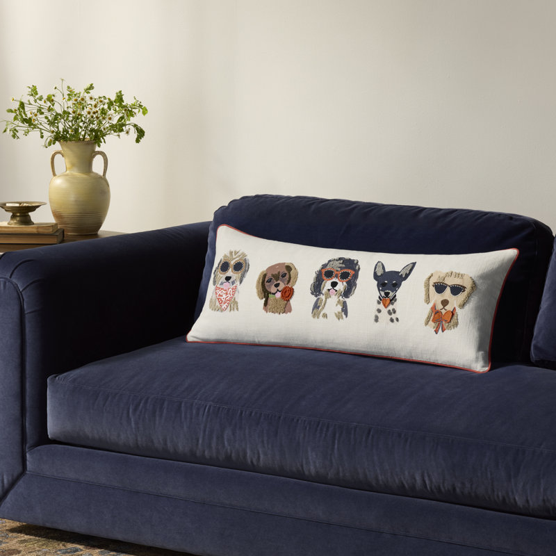 Rifle Paper Company x Loloi Hot Dogs Decorative Pillow, Polyester