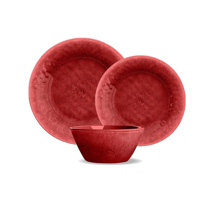 Keirin 22cm Melamine Salad Plate, Red