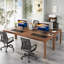 Bureau d'ordinateur extra long double 78,74 po Pallas pour poste de travail-911073246