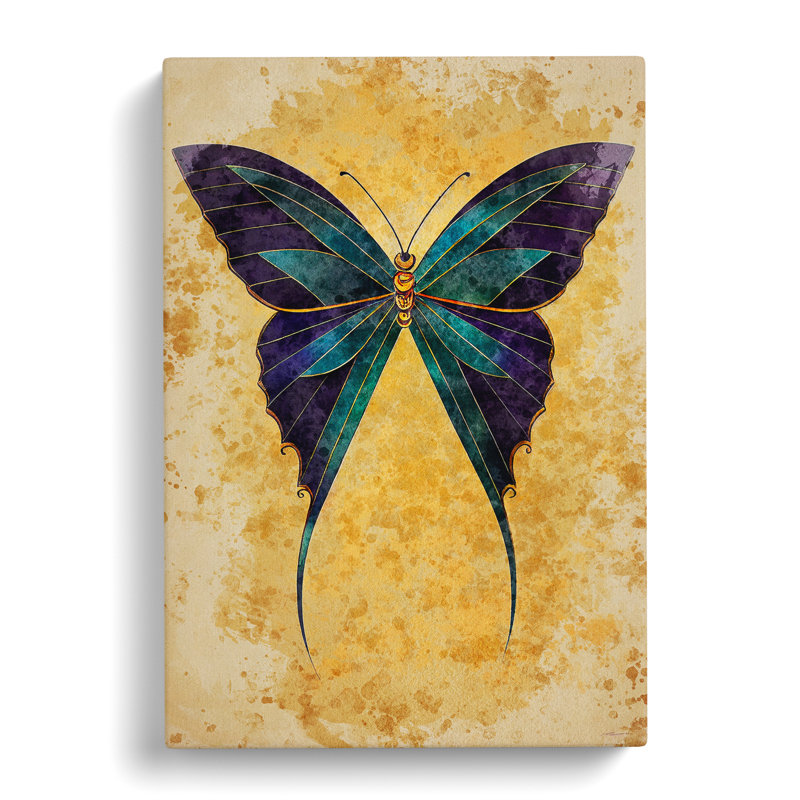 Butterfly In Watercolour No.4 - Wrapped Canvas, 50cm H x 35cm W x 3cm D