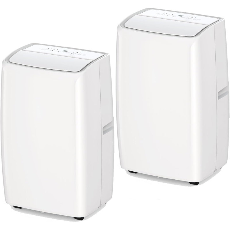 Ensemble de 2 ventilateurs de déshumidificateur 3-en-1 à courant alternatif portatif 14 000 BTU, télécommande et ensemble de fenêtre