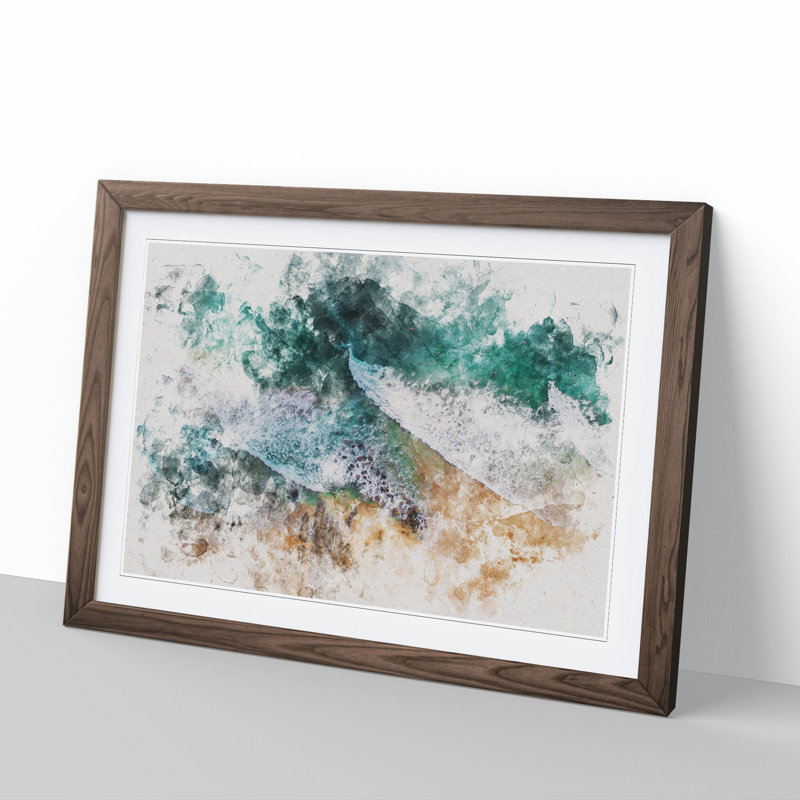 Snapper Rocks Beach In Australia - Single Picture Frame Print, Walnut Framed, 48cm H x 65cm W x 2cm D