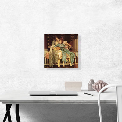 «Music Lesson 1884» par Frederic Leighton - reproduction d'art sur toile tendue