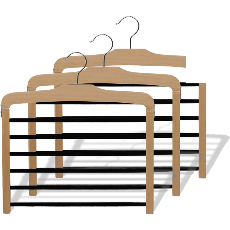 Wood Tiered Hangers, Natural