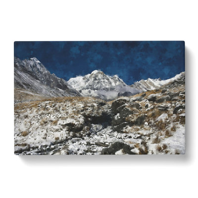 The Annapurna Sanctuary In Nepal - Wrapped Canvas Print