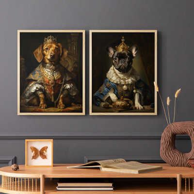 ANIMALS Series CLxxxviii - reproduction encadrée de qualité supérieure - prête à être accrochée - aucun clou requis - aucun clou requis