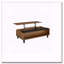 Table basse noyer et noir