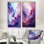 "Mauve et bleu" Mystic Melody I - Ensemble de 2 reproductions d'art sur toile