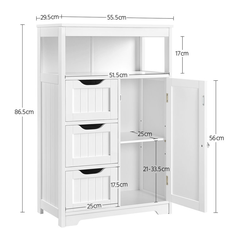 Bathroom Cabinet, White