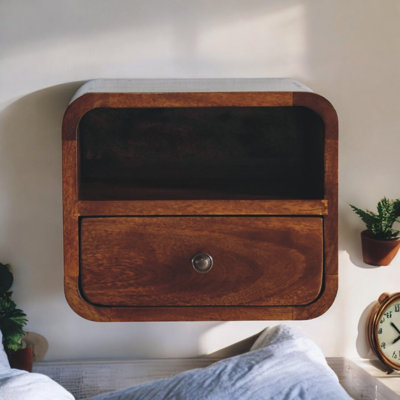 30cm W Solid Wood Bedside Table