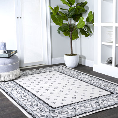 Hydetown French Border Cream/Light Gray Rug