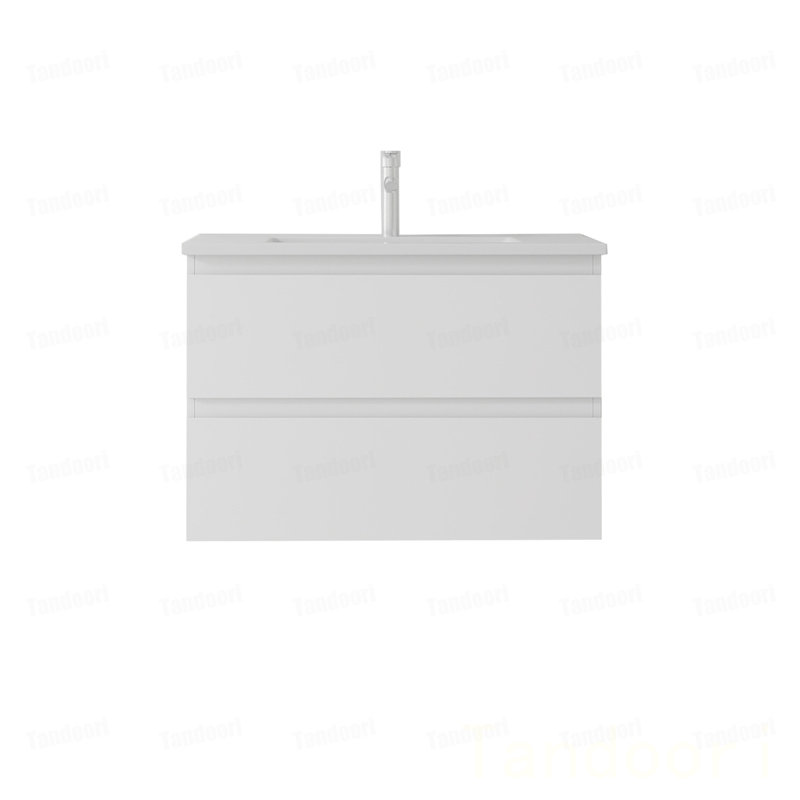 Meuble-lavabo flottant avec lavabo, tiroir à fermeture en douceur, lavabo en céramique, contreplaqué