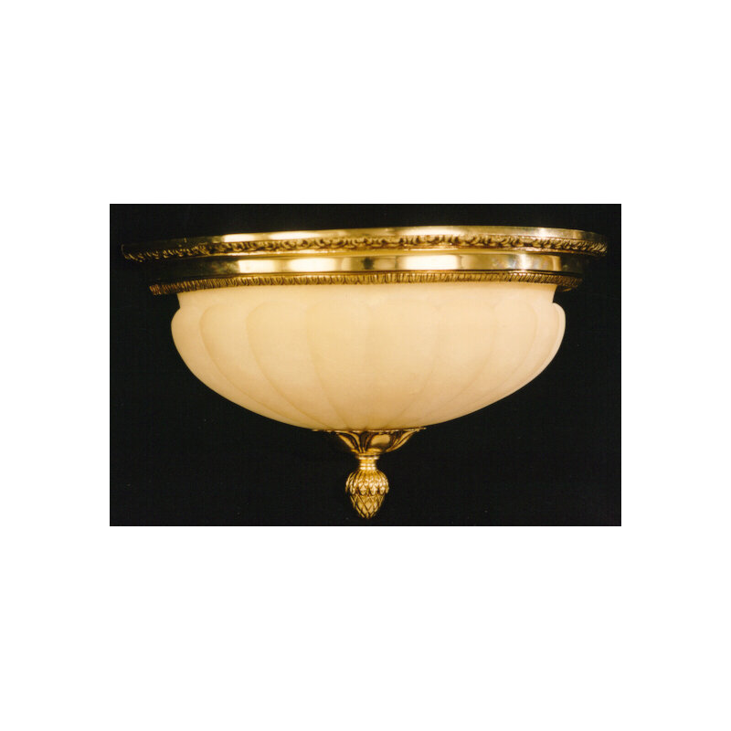 Dendy Glass Flush Mount, Antique Silver
