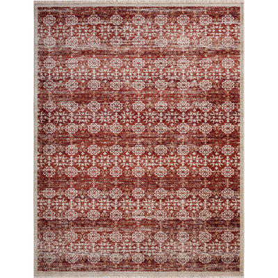 Mirabelle Floral Area Rug in Rust