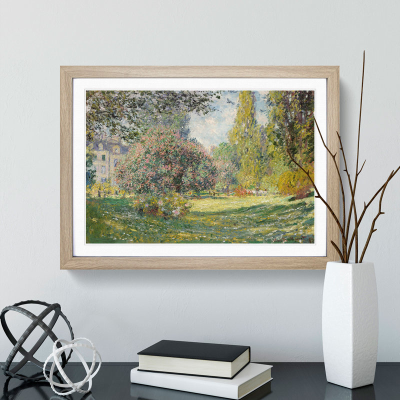 The Parc Monceau Vol.2 by Claude Monet - Picture Frame Painting, Oak Framed, 48cm H x 65cm W x 2cm D