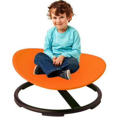 Fauteuil pivotant pour enfants, fauteuil de jeu sensoriel pour le corps, siège et base en métal, antidérapant, bleu