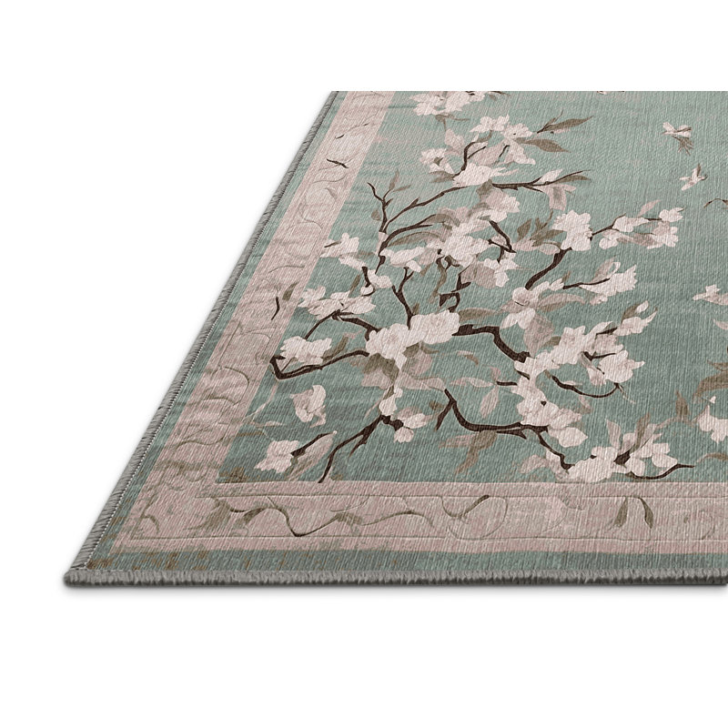 Machine Washable Brown Area Rug, Square 3'