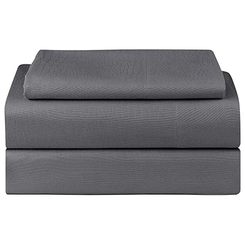 ENSEMBLE DE FEUILLES À SABLE, Gris clair, Ensemble de draps pour lit double