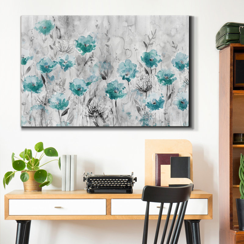 «Poppy Garden», reproduction d'art sur toile tendue, H 18 po x l 12 po x P 1 po