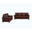 Canapé de salon avec canapé de rangement modulaire 2 + 3 en similicuir bourgogne-941129612