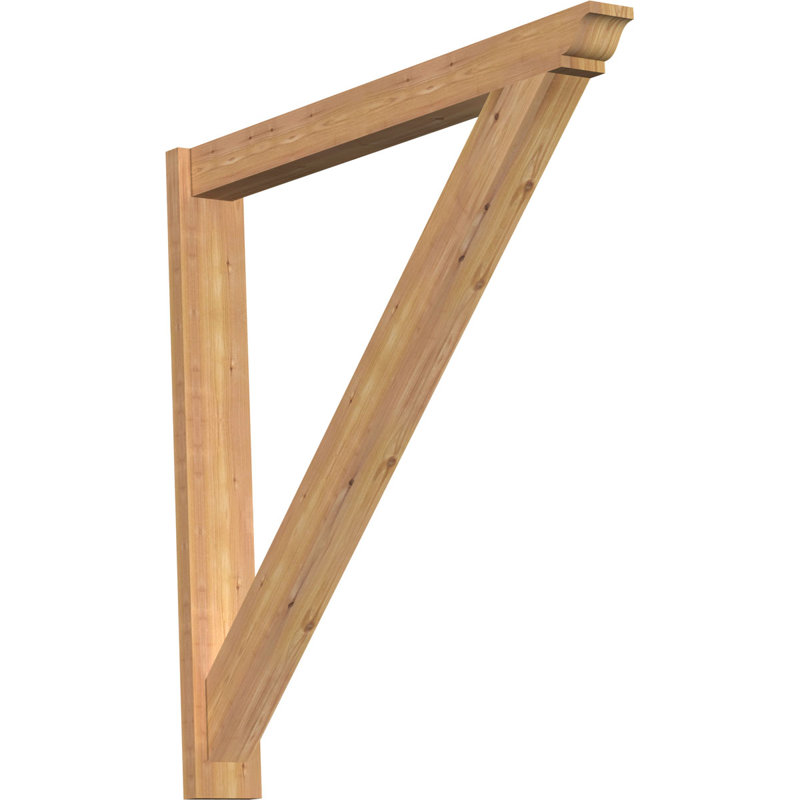 Persienne traditionnelle en bois rustique, Sapin Douglas de 5 1/2 po (lisse), P 46 po x H 46 po