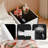 Smart Side Table with Fridge Drawer Wireless Charging and Motion Sensor Night Light-86027535