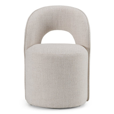 Glennell - Modern Cream Fabric Dining Chair