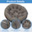 51 Inch Water Resistant Outdoor Papasan Cushion With Removable Cover For Patio Chair-208512234