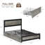 Base de lit plateforme industrielle avec 4 tiroirs de rangement et station de charge-1115925153-1077768961