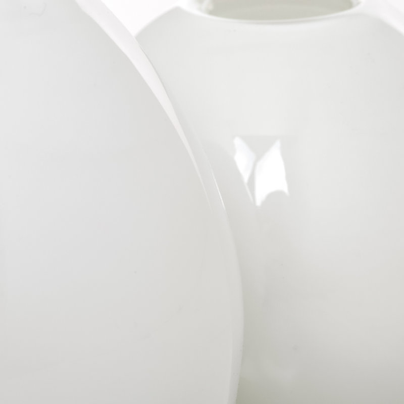 Cecile 3-Piece Hand-Blown Glass Vase Set (White), White