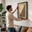 Diagonal Geometry Minimalist - Framed Print-1982208371-1982208373