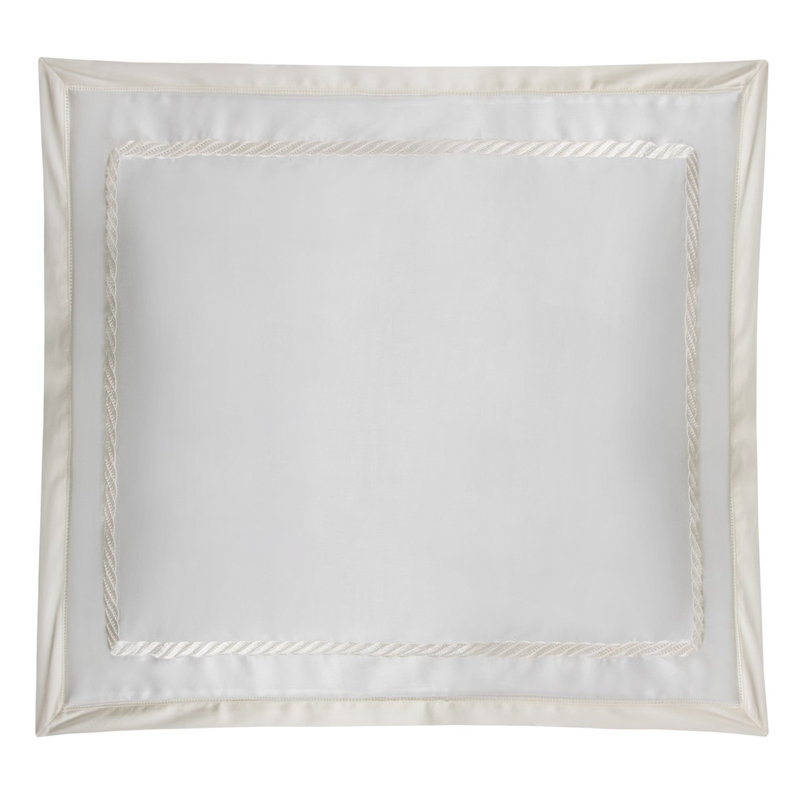 Simone Duvet Cover, Standard Shams, White/Ivory