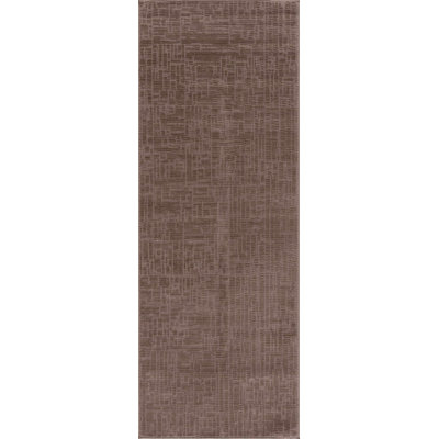 Lina Solid Boho Neutral Machine Washable Brown Area Rug