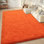 Tapis uni orange moelleux pour salon chambre à coucher chambre d'enfant chambre d'enfant