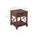 Hilma Stockbridge 21-Inch Square Wood End Table with Drawer, Traditional Cherry Stain Finish, Sturdy Pine Construction, Includes Storage Shelf and Functional Drawer for Living Room Essentials