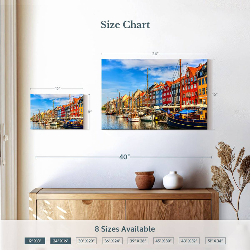 Hannes Nyhavn Portside Houses, 16" H x 24" W