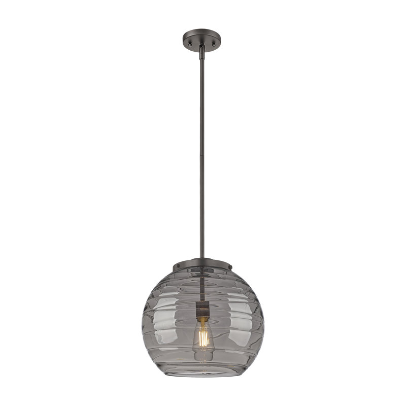 Luminaire suspendu 1 lumière Ellington, H 14,88 po x l 13,75 po x P 13,75 po, Bronze huilé