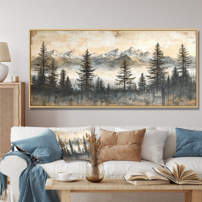 Gerarde - Landscapes Wall Art, H 28 po x l 60 po, Impression encadrée flottante, Cream