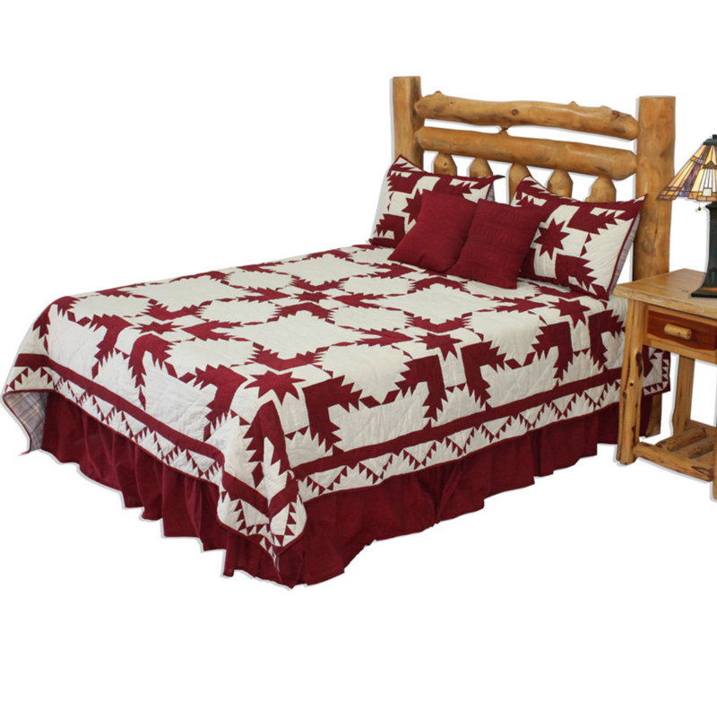 Quilted Throw Blanket, Red, 85" W x 95" L
