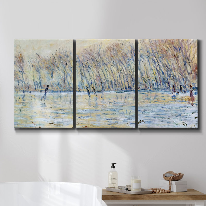 Recurrente - Toile encadrée multi-pièces, H 27 po x l 54 po x P 2 po