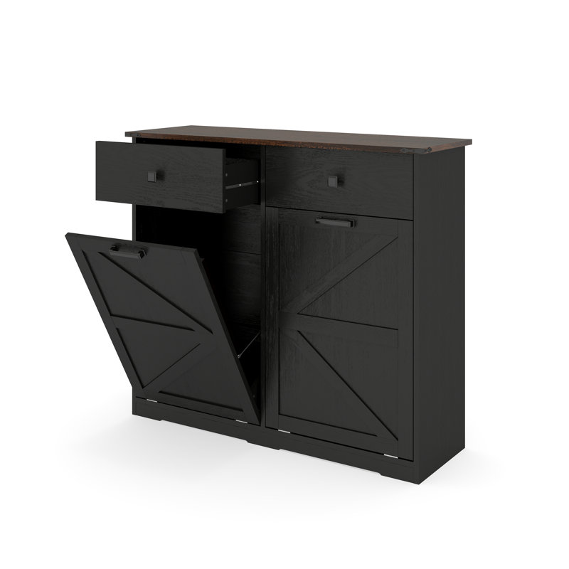 Armoire à déchets Farmhouse, Noir