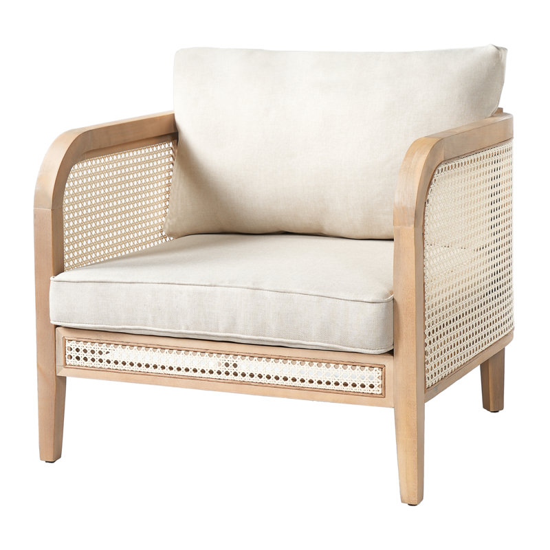 Chaise longue Cleothis Patio PE Rattan, Naturel