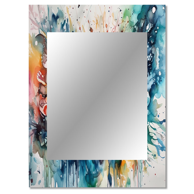 Captivating Boho Dance I - miroir mural abstrait, miroir décoratif moderne, impression d'art en métal, 40 po x 30 po
