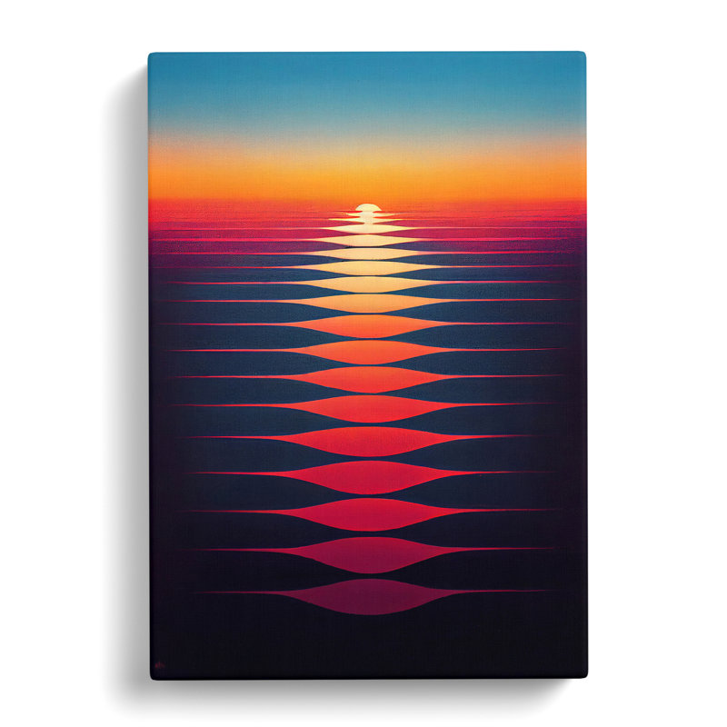 The Stupendous Abstract Sunset - Wrapped Canvas Print, 50cm H x 35cm W x 3cm D