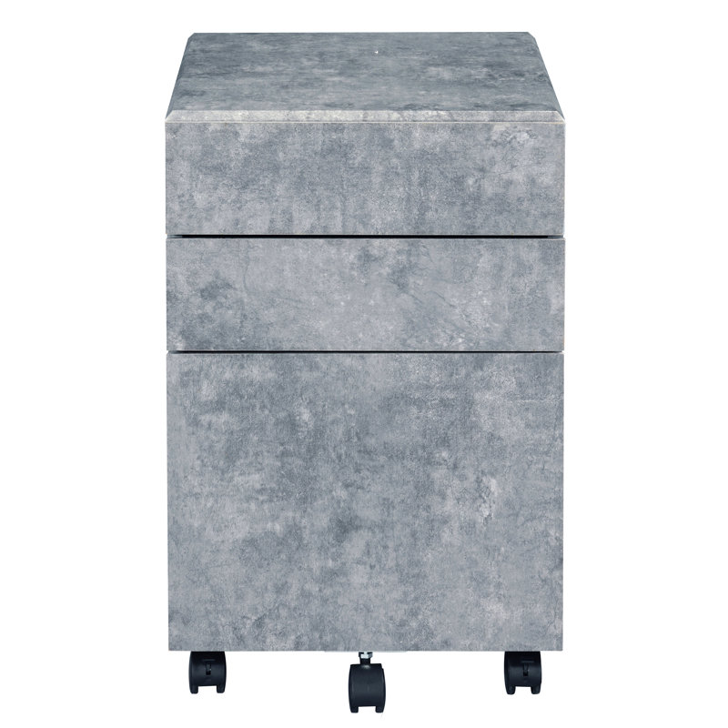 Silver 3-Drawer File Cabinet