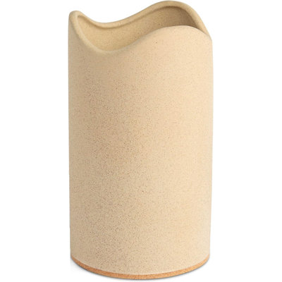 Ceramic Utensil Holder For Kitchen Counter - Kitchen Utensil Organizer - Kitchen Utensil Holder- Cooking Utensil Crock With Cork Bottom