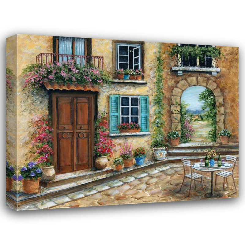 «Red Barrel Studio® Dunlap, Marilyn Gallery», art sur toile tendue: Cour toscane, H 15 po x l 18 po